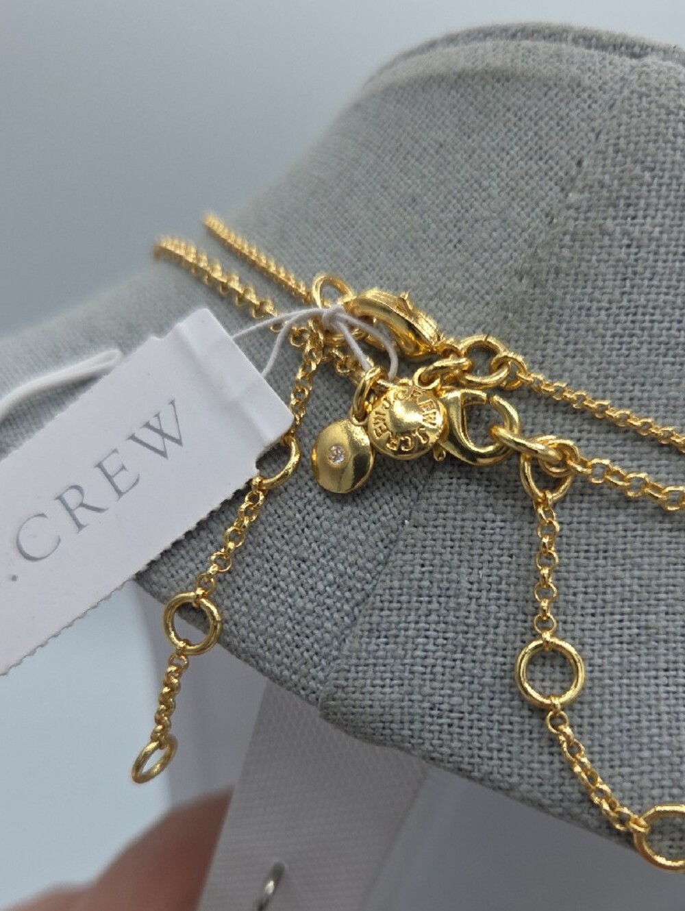 5 for $25! J. Crew Gold Tone White Pearl Layered Necklace Set Of 2 - Picture 4 of 5